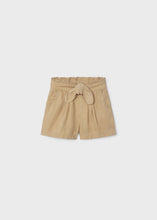 Load image into Gallery viewer, Mayoral Girls Tencel Shorts w/Bow - Ochre

