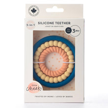 Load image into Gallery viewer, Little Cheeks 3-in-1 Trio Rings Teether

