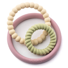 Load image into Gallery viewer, Little Cheeks 3-in-1 Trio Rings Teether
