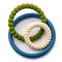 Load image into Gallery viewer, Little Cheeks 3-in-1 Trio Rings Teether
