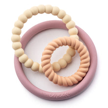 Load image into Gallery viewer, Little Cheeks 3-in-1 Trio Rings Teether
