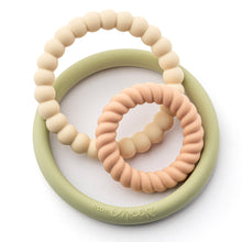 Load image into Gallery viewer, Little Cheeks 3-in-1 Trio Rings Teether
