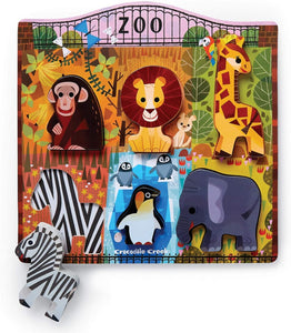 Crocodile Creek 6 PC Wood Puzzle - At the Zoo