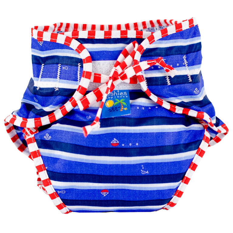 Kushies Blue Stripe Reusable Swim Diaper