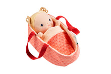 Load image into Gallery viewer, Lilliputiens Soft Baby Doll in Bassinet
