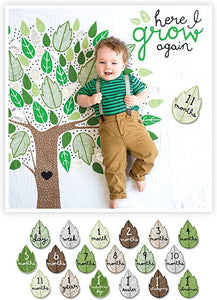 Lulujo Baby's First Year Blanket & Cards Set