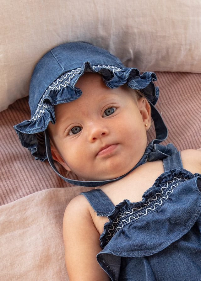 Mayoral Baby Girls Tencel Hat - Denim