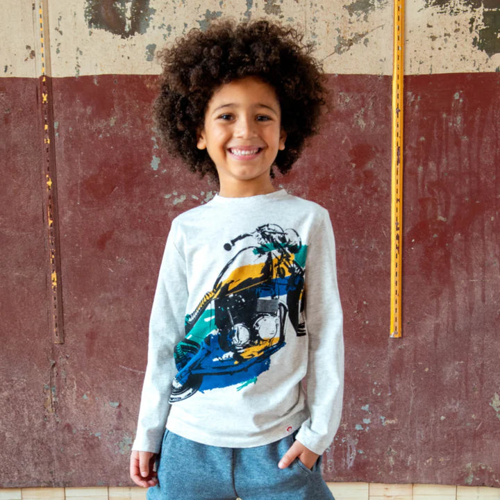 Appaman Boys Motorcycle Long Sleeve Graphic Tee