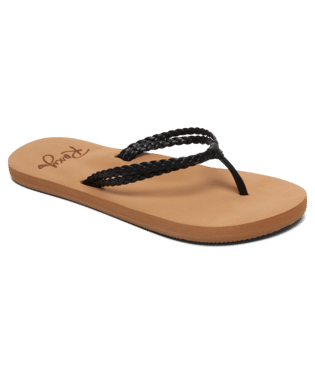 Roxy black flip flops sales