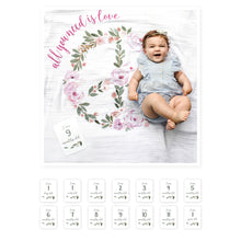 Load image into Gallery viewer, Lulujo Baby&#39;s First Year Blanket &amp; Cards Set
