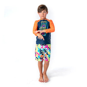 Appaman Boys Long Sleeve Rashguard - Navy Gametime