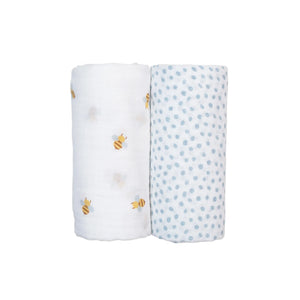 Lulujo Cotton Swaddles - 2 PK