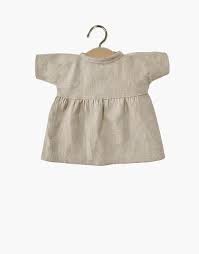 Paola Reina Doll Outfit - Beige Linen Faustine Dress