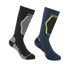 Load image into Gallery viewer, Kombi The Brave Midweight Ski Socks Twin Pack - Junior
