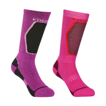 Load image into Gallery viewer, Kombi The Brave Midweight Ski Socks Twin Pack - Junior
