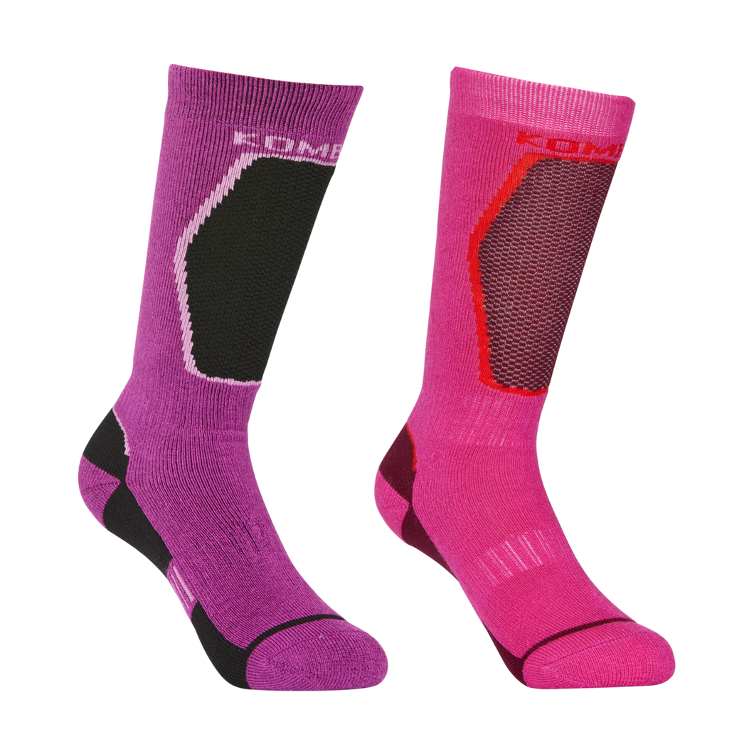 Kombi The Brave Midweight Ski Socks Twin Pack - Junior