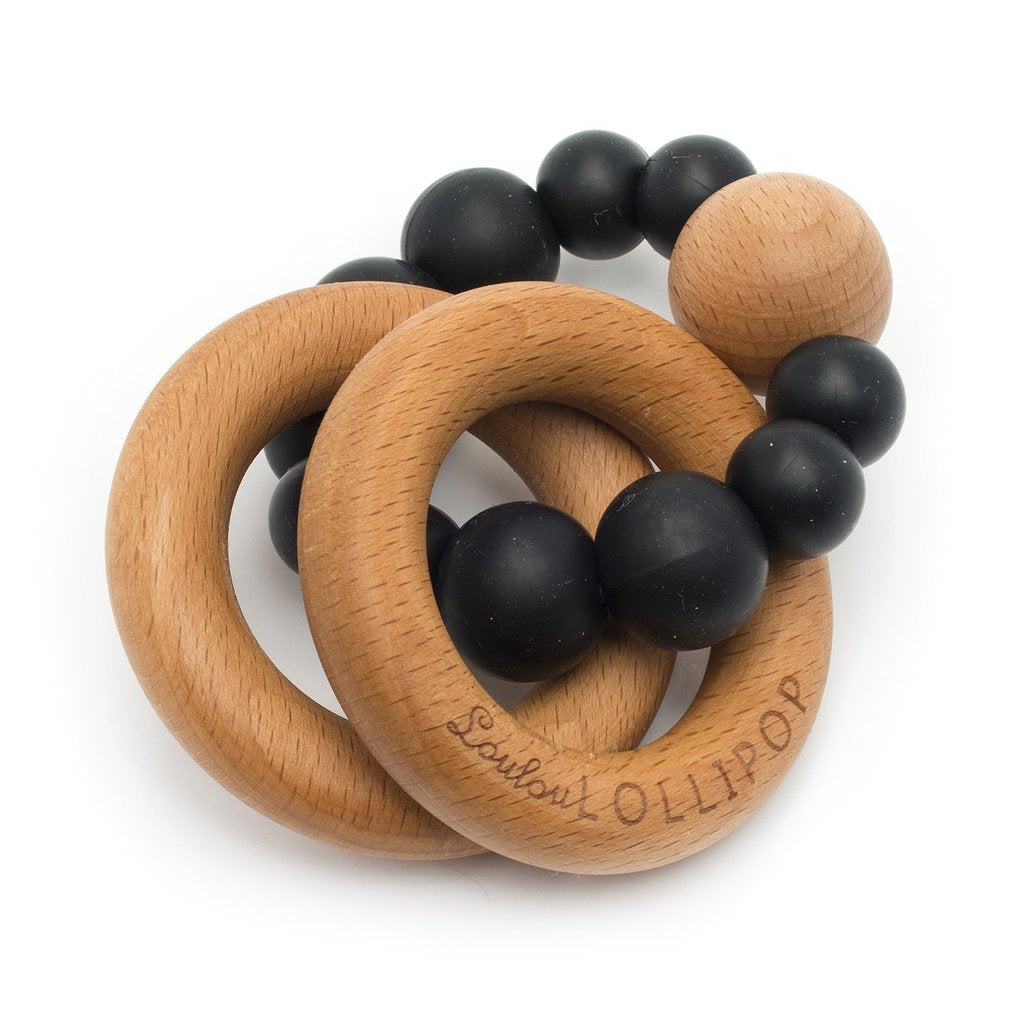 Loulou Lollipop Silicone & Wood Teether