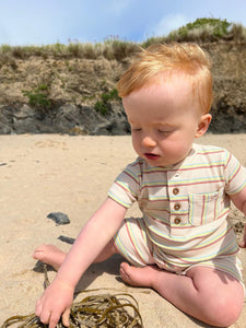 Me & Henry Baby Boys Camborne Henley Romper