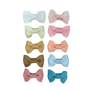 Baby Wisp Charlotte Bow Snap Clips - 10Pk