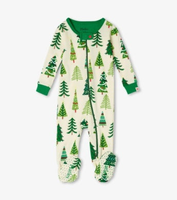Hatley Christmas Trees Glow in the Dark Footed Coverall