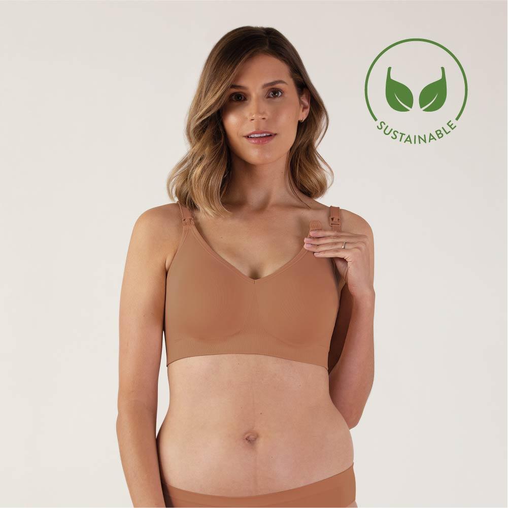 Soma Seamless Sport Bra, Tan, size M