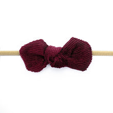 Load image into Gallery viewer, Baby Wisp Corduroy Bow Headband
