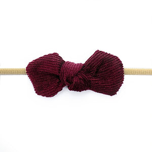 Baby Wisp Corduroy Bow Headband