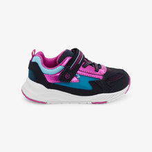 Load image into Gallery viewer, Stride Rite Girls Light-Up Zips Cosmic Sneaker - Black Multi
