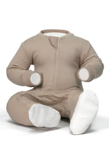 Load image into Gallery viewer, ZippyJamz Baby Cozy Mocha Footie Sleeper
