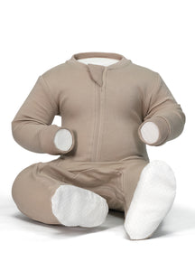 ZippyJamz Baby Cozy Mocha Footie Sleeper