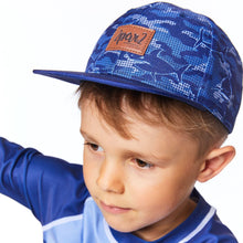Load image into Gallery viewer, deux par deux Boys Printed Cap - Navy Blue Sharks
