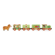 Load image into Gallery viewer, Janod Wooden Story Farm Train with Tracks
