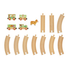 Load image into Gallery viewer, Janod Wooden Story Farm Train with Tracks
