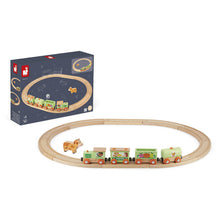 Load image into Gallery viewer, Janod Wooden Story Farm Train with Tracks
