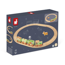 Load image into Gallery viewer, Janod Wooden Story Farm Train with Tracks
