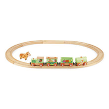 Load image into Gallery viewer, Janod Wooden Story Farm Train with Tracks
