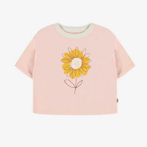 Souris Mini Girls Flower Crop Top - Pink
