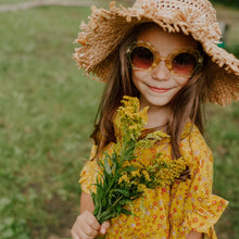 Load image into Gallery viewer, Souris Mini Girls Yellow Flowery Viscose Dress
