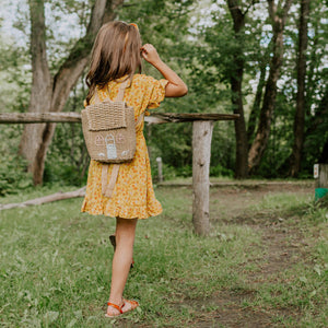 Souris Mini Girls Yellow Flowery Viscose Dress