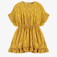 Load image into Gallery viewer, Souris Mini Girls Yellow Flowery Viscose Dress
