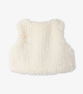 Hatley Baby Girls Faux Fur Vest - Soft Beige