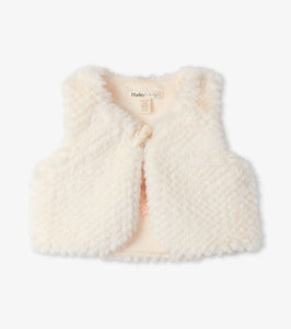 Hatley Baby Girls Faux Fur Vest - Soft Beige