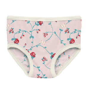 Kickee Pants Print Underwear - Macaroon Floral Vines
