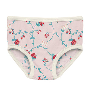 Kickee Pants Print Underwear - Macaroon Floral Vines