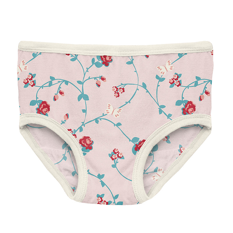 Kickee Pants Print Underwear - Macaroon Floral Vines – Chicken Little Shop
