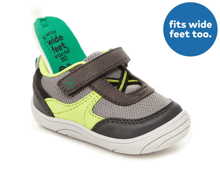 Stride Rite Gogo Sneaker - Grey Neon