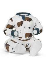 Load image into Gallery viewer, ZippyJamz Little Grizzle Footed Zipper Sleeper

