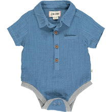 Load image into Gallery viewer, Me &amp; Henry Baby Boys Helford Woven Onesie
