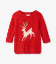 Load image into Gallery viewer, Hatley Baby Girl Holideer Fuzzy Sweater Dress
