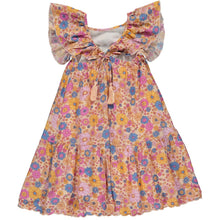 Load image into Gallery viewer, Vignette Girls Joplin Dress - Peach Retro Floral

